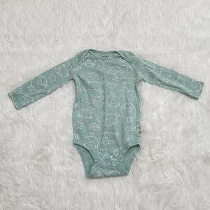 3/$10 Baby Carter's Green Long Sleeve One Piece Size 18 Months